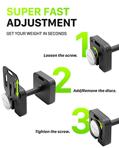 Adjustable Dumbbell, 10-50/80lb, Single Dumbbell, 5lb Increments, Quick-Lock Square Weight set for Home Gym Fitness (50/80lb×1)