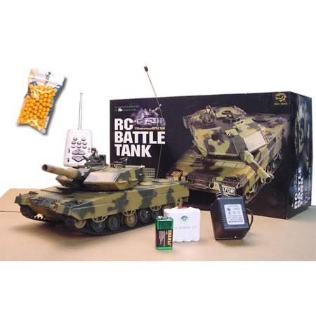 Mega Militia 16 inch 1:24 German Leopard RC Remote Control Battle Tank - Camo