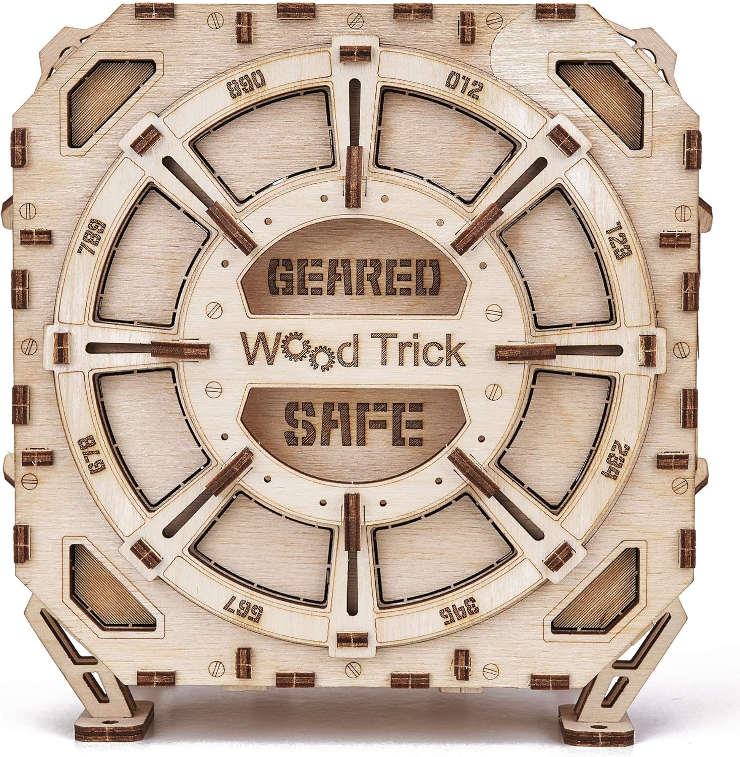 Wood Trick Safe Wooden Model Kit for Adults and Kids to Build - DIY Locker Puzzle Box with Combination - Mechanical - Store Your Precious Items - Heavy Duty Design - 3D Wooden Puzzle