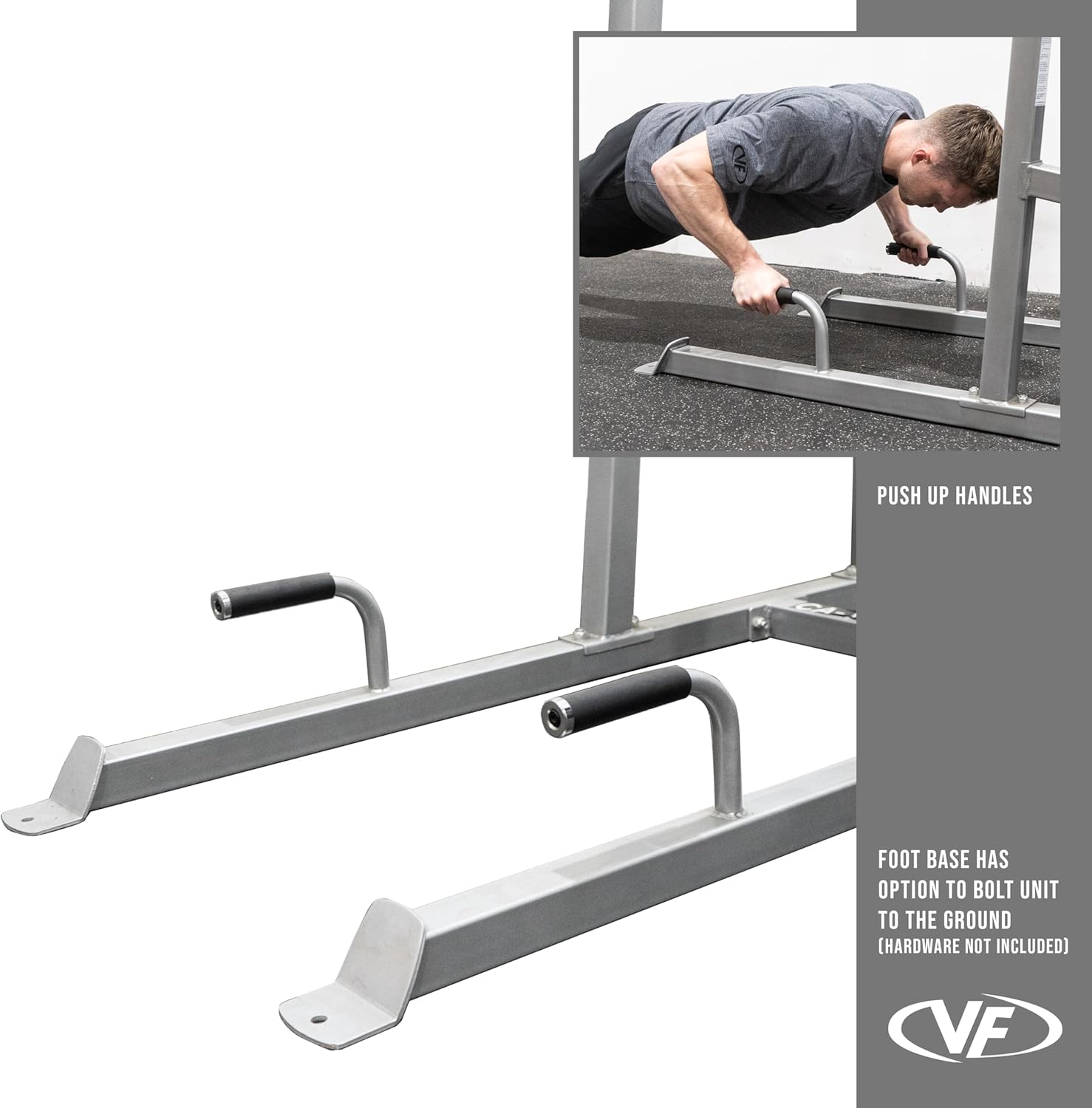 Valor Fitness Power Tower Dip Station - Functional Workout - Pull Ups Chin Ups Knee Raises Leg Raises Dips Machine Push Ups - Home Gym Strength Training Equipment -CA-16