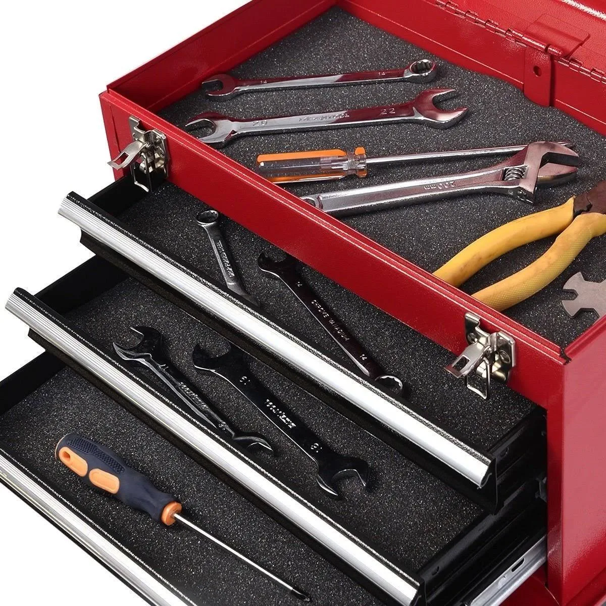 Giantex 2pc Mini Tool Chest u0026 Cabinet Storage Box Rolling Garage Toolbox Organizer TL30208