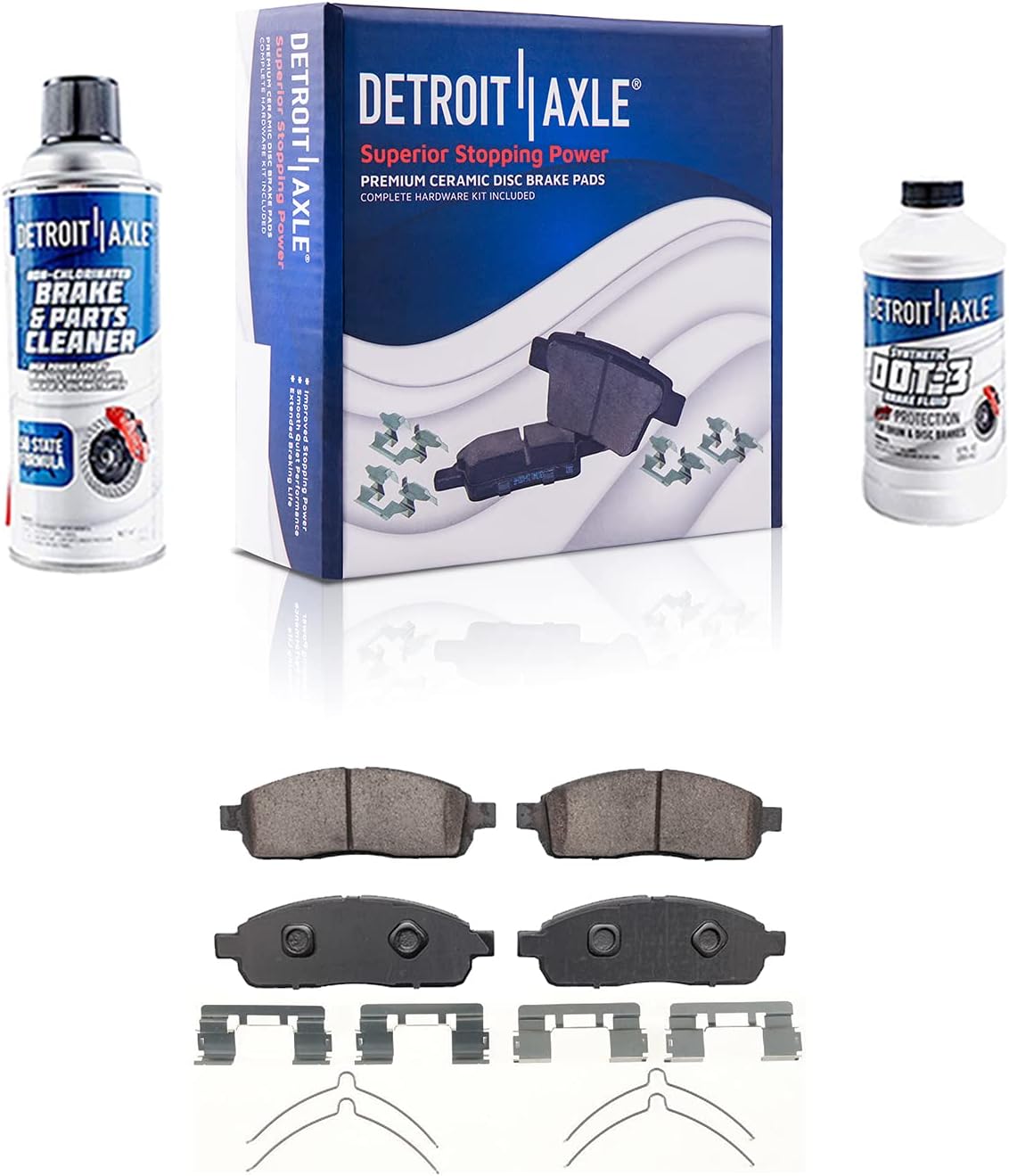 Detroit Axle - Front & Rear Drilled and Slotted Disc Rotors Brake Pads Kit Replacement for 2005-2010 Honda Odyssey - 10pc Set