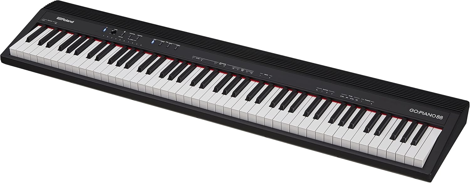 Roland GO:PIANO 88-Key Full Size Portable Digital Piano Keyboard with Onboard Bluetooth Speakers (GO-88P)