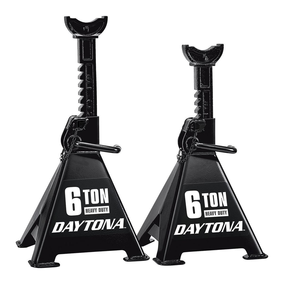 DAYTONA 6 Ton Heavy Duty Ratcheting Jack Stands, Slate Gray