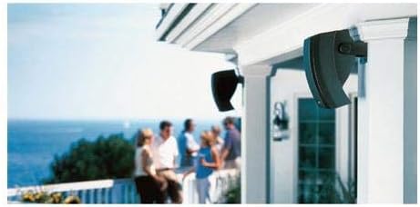 251 Outdoor Environmental Speakers (Pair), Black with Music Amplifier