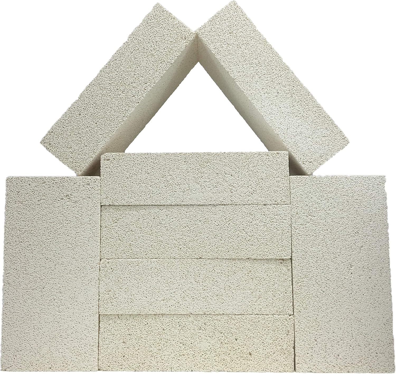 Executive Deals Insulating Fire Brick for Ovens, Kilns, Fireplaces, Forges -8 Piece Full Brick (9" x 4.5" x 2.5") 2300 Degree Fahrenheit/1260 Celsius