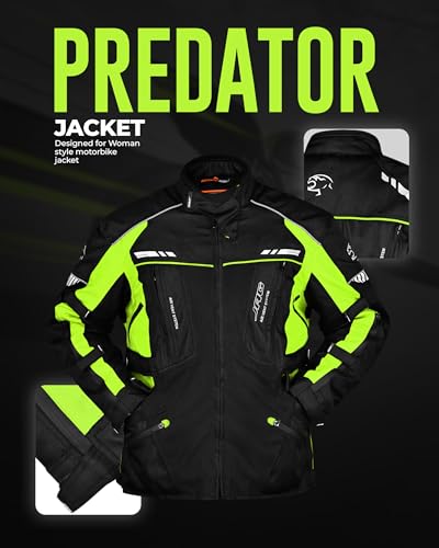 JAG Touring Motorcycle Jacket for Men, Dual Sports Water Resistant Adventure Riding Jacket with Cordura Fabric & CE Armor