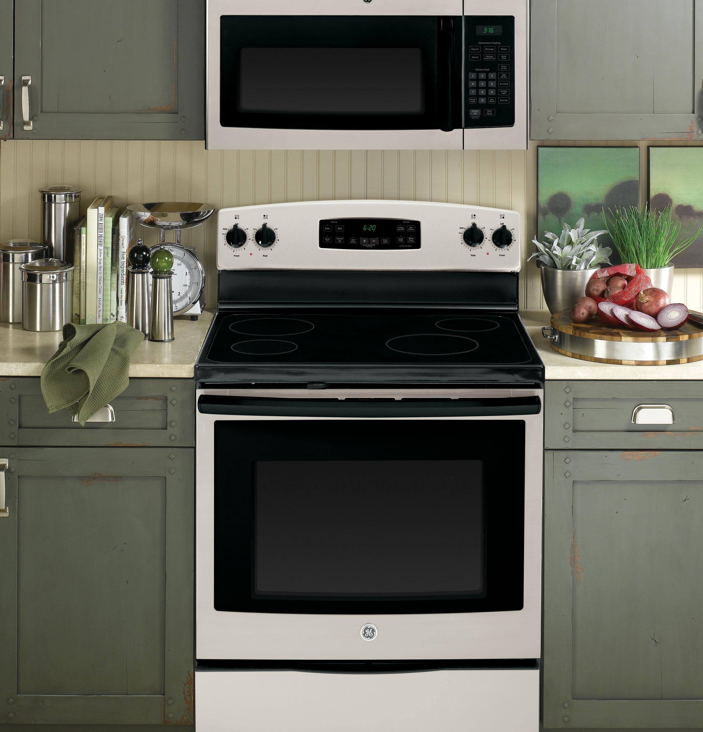 GE JNM3161MFSA 1.6 Cu. ft. Silver Over-the-range Microwave Oven