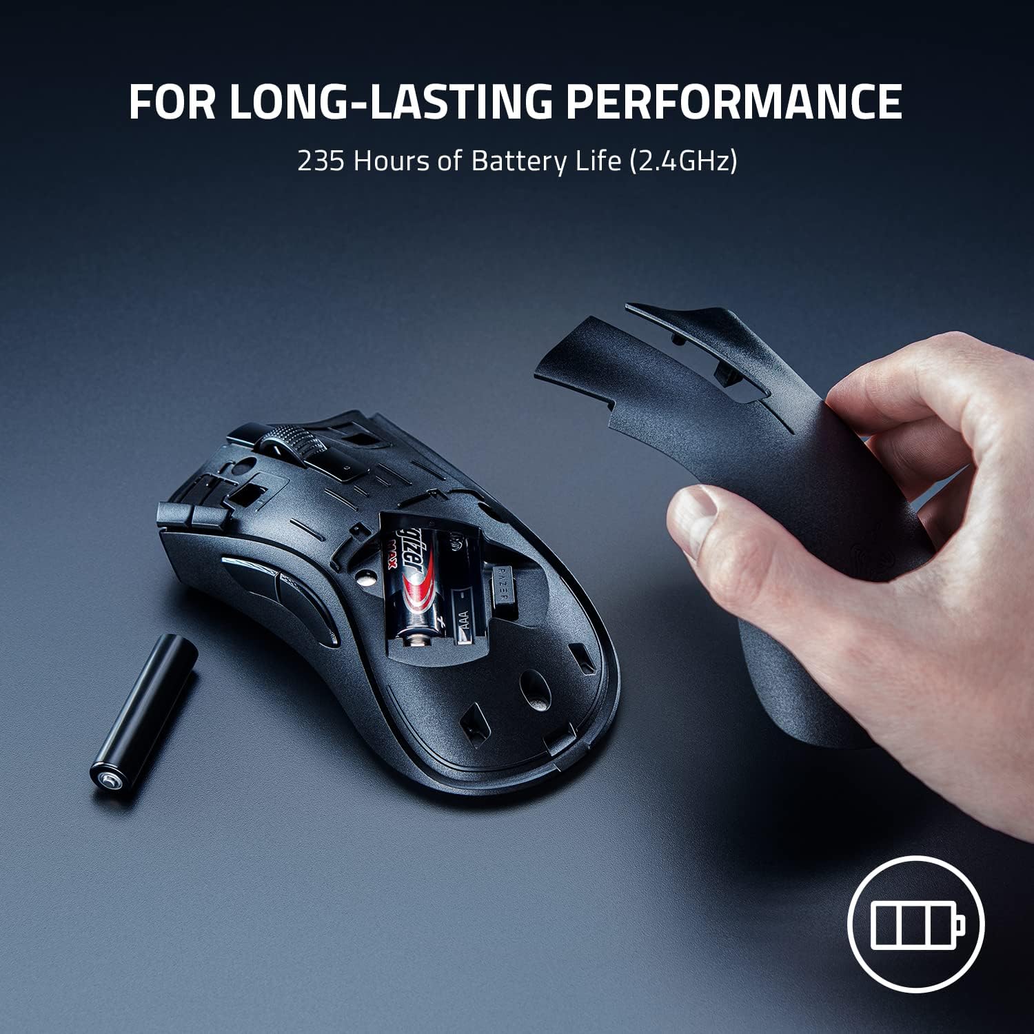 Razer DeathAdder V2 X Hyperspeed: Award-Winning Ergonomic Design - Ultra-Fast Hyperspeed Wireless - 235hr Battery Life - 7 Programmable Buttons - Gen 2 Mechanical Switches - 5G 14K DPI Optical Sensor Pack of 2