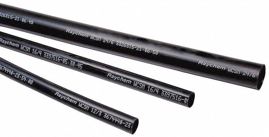 Raychem Wcsm-24/6-300-S-(B50) Shrink Tubing,1 In,blk,1 in Id,pk50
