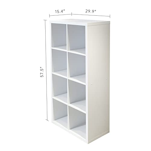 8-cube Storage Organizer, Open Back Bookcase Display Storage Shelf for Bedroom Living Room