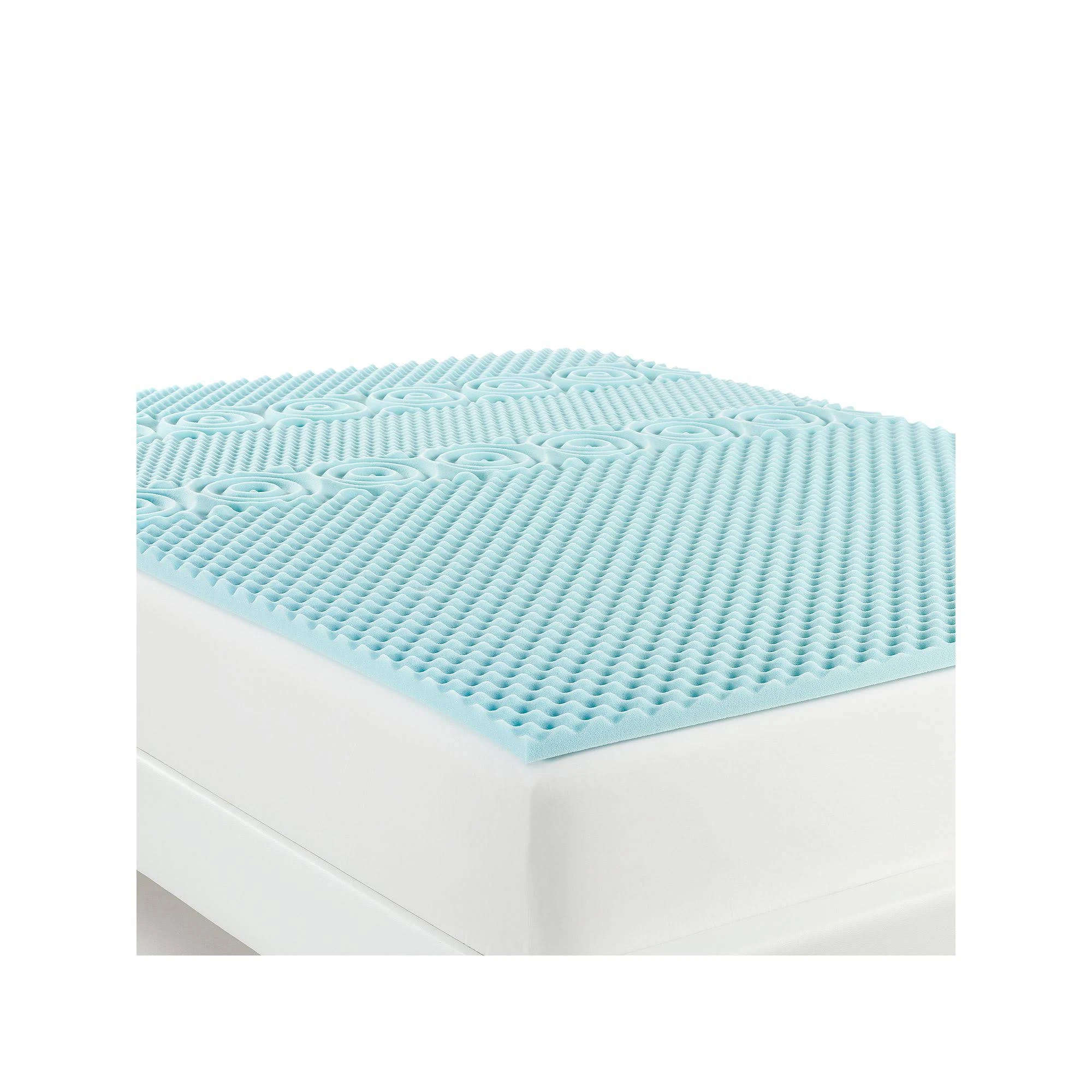 The Big One Cool Flow Gel Memory Foam Mattress Topper, Dark Blue, Full