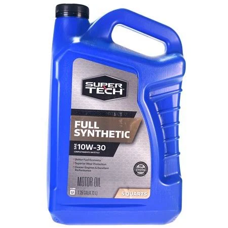 (12 Pack) Super Tech Full Synthetic Motor Oil SAE 10W-30, 5 Quarts