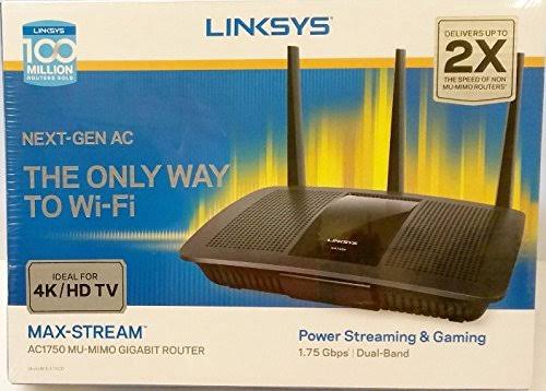 Linksys Max-Stream AC1750 Next Gen AC MU-MIMO Smart Wi-Fi Router (EA7400)
