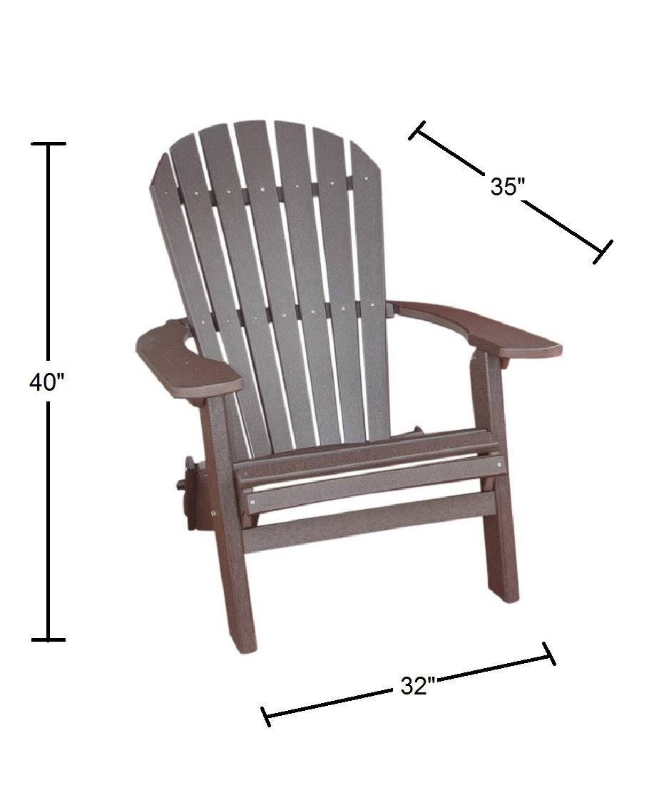 Phat Tommy Deluxe Folding Recycled Poly Adirondack Chair