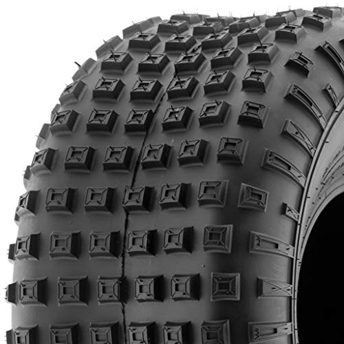 Pair of 2 SunF XC Sport 22x11-8 ATV Golf-Cart Lawn-Mower Knobby Tires, 6 PR, Tubeless A011