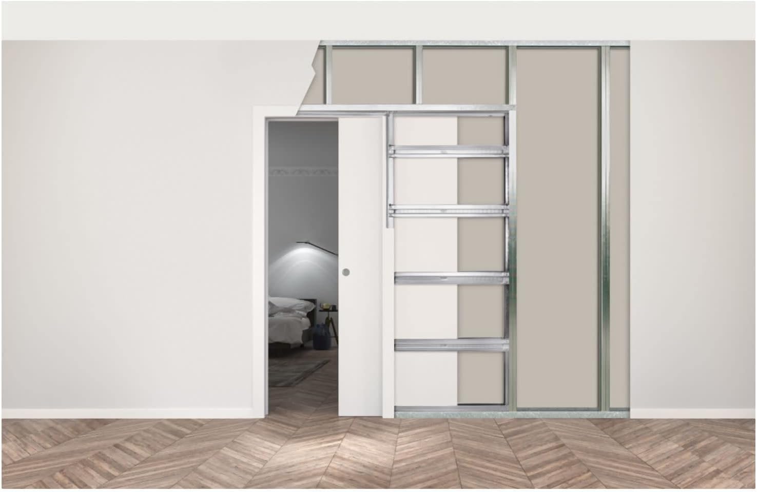 Eclisse Pocket Door Systems Frame Kit (2x6 Wall) (36" x 84")
