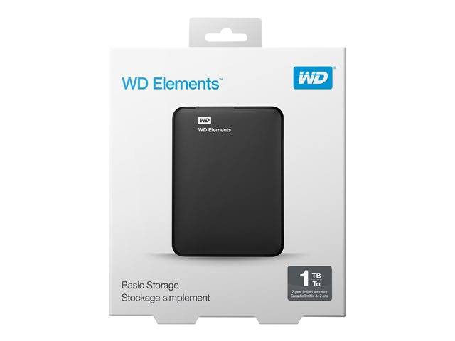 WD Elements Portable 1 TB External HDD - WDBUZG0010BBK - USB 3.0
