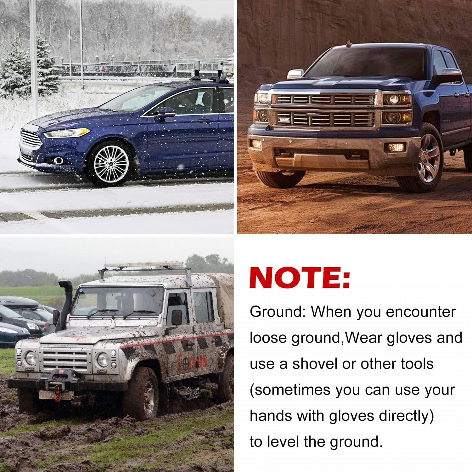 Tire Traction Mat, Portable Emergency Devices for Snow, Ice, Mud, and Sand Used to Car, Truck, Van or Fleet Vehicle (2pcs*27.6in)