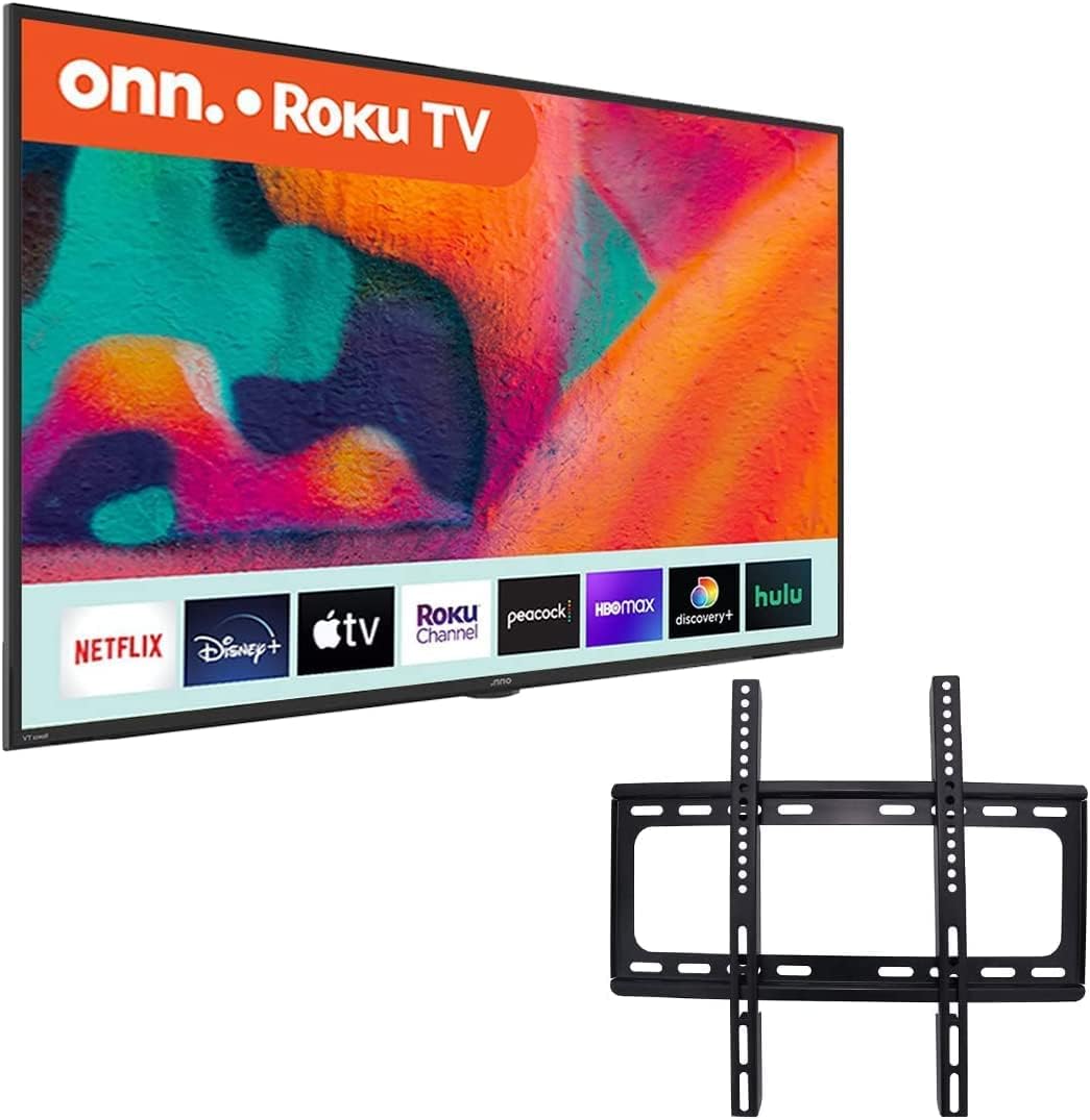ONN 43-Inch Class Full HD 1080p Smart LED TV 60Hz Refresh Rate Compatible with Alexa & Google Assistant + Free Wall Mount (No Stands) 100069992 (Renewed)