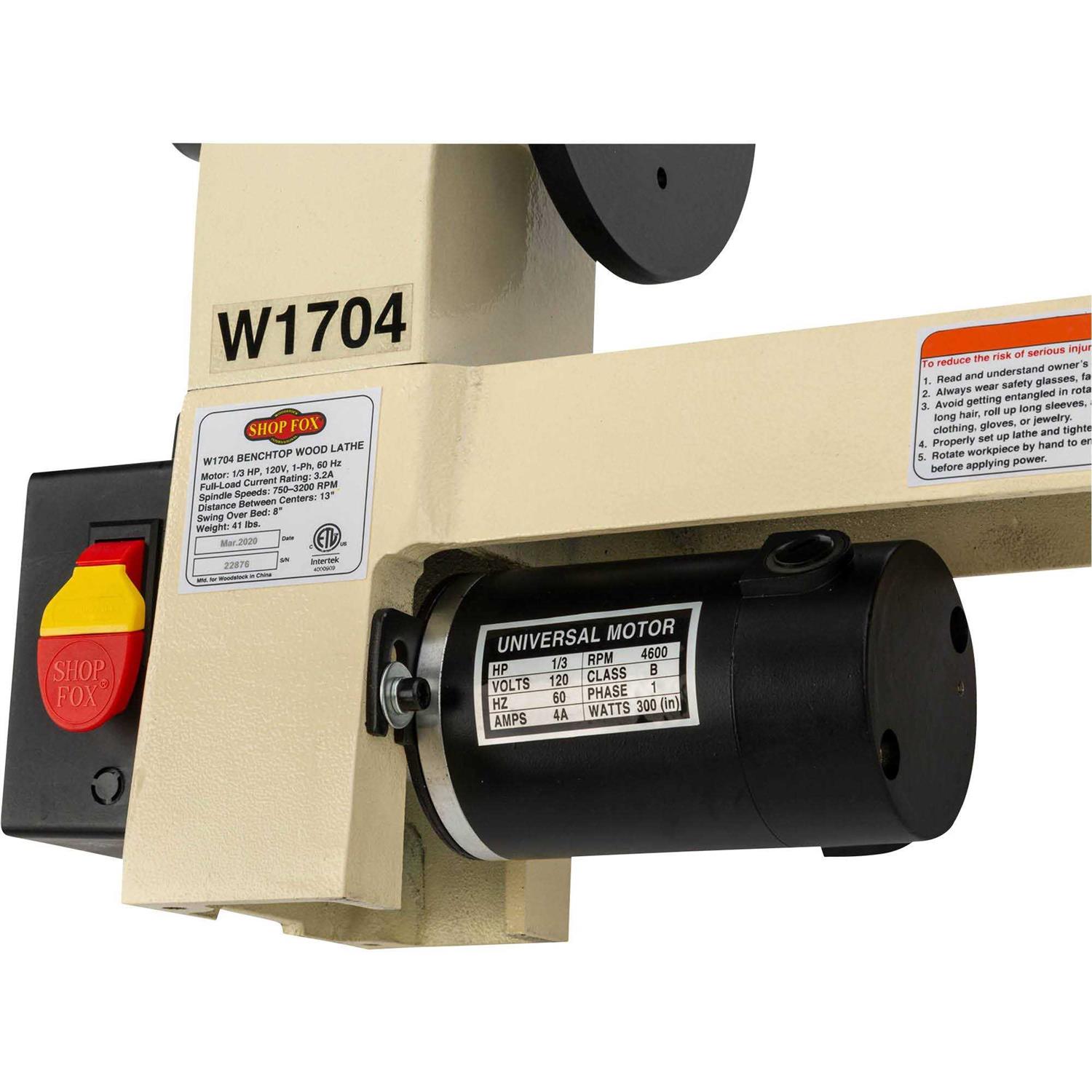 Shop Fox W1704 8 x 13 Benchtop Wood Lathe - Shop Hardware Tools Online Store