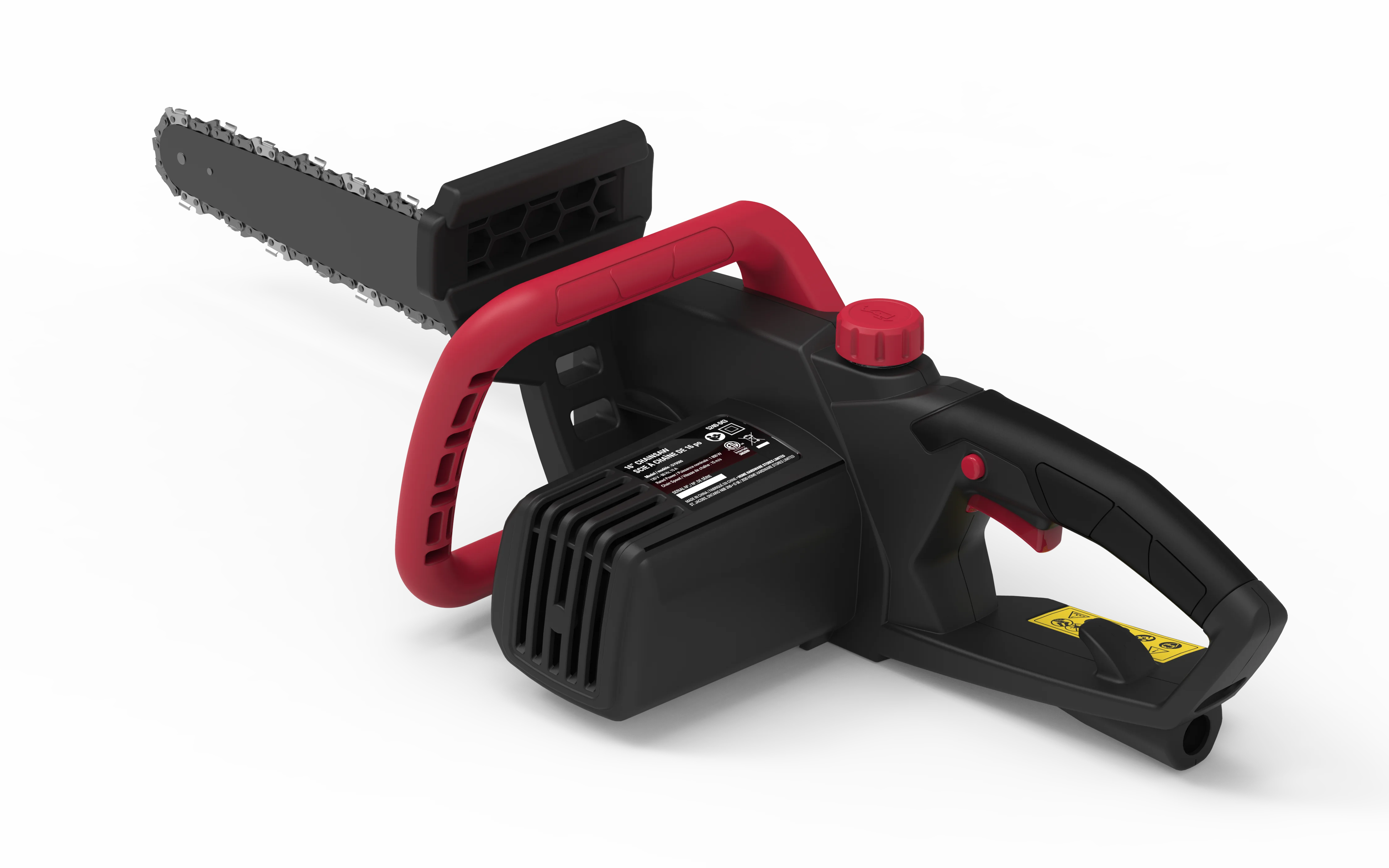 Hyper Tough 16-Inch Electric Chainsaw, 15-Amp Motor with Automatic Oiler, Tool-less Chain Tension, Metal Bucking Spikes included