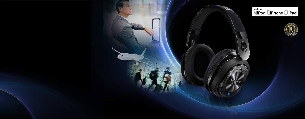 Panasonic RP-HC800E-K High End Noise Cancelling Headphones - Gloss Black