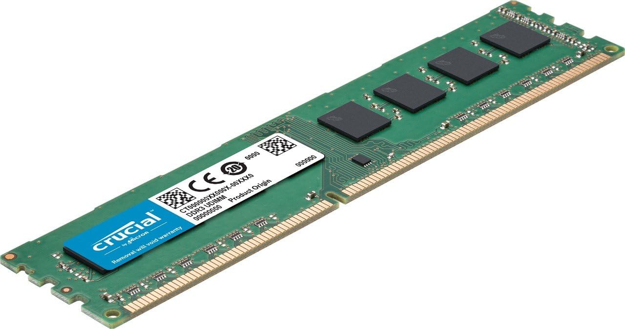 Crucial RAM 8GB DDR3 1600 MHz CL11 Desktop Memory CT102464BD160B Pack of 2