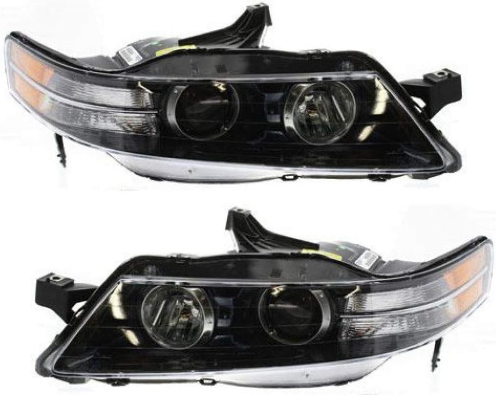 For Acura TL Headlight Assembly 2007 2008 Driver and Passenger Side Pair/Set | Type-S Model | AC2502114 + AC2503114 | 33151SEPA32 + 33101SEPA32