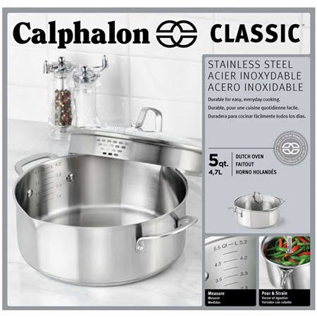 Calphalon Classic 5-Quart Stainless Steel Dutch Oven