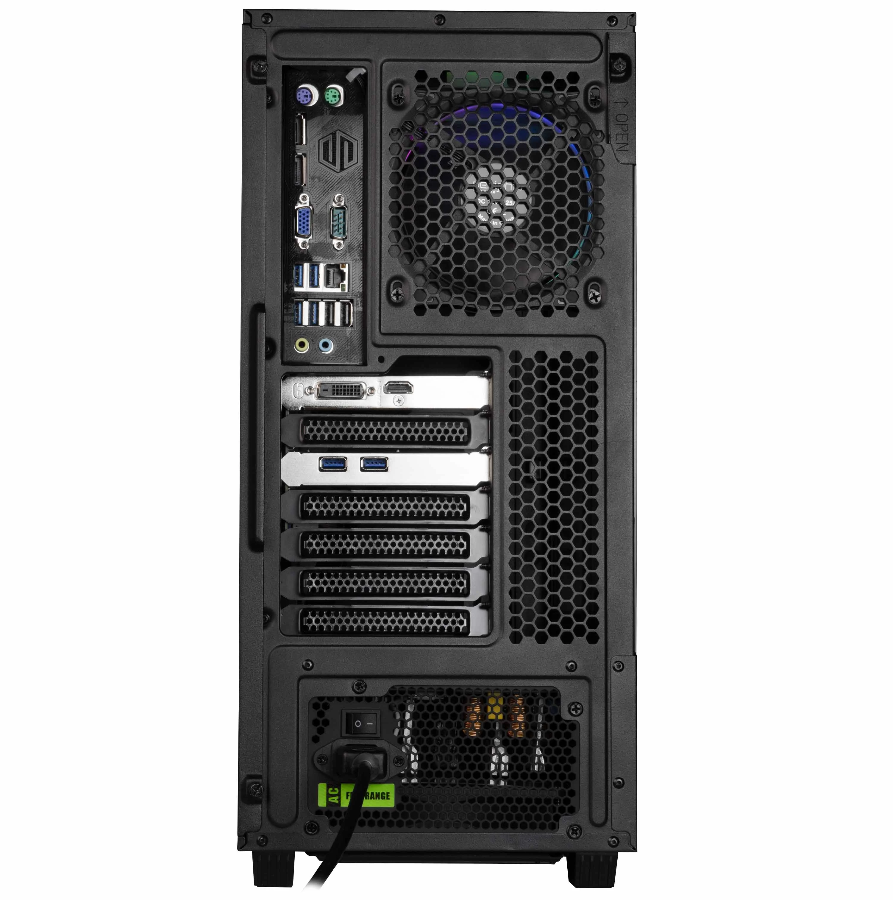 Restored Periphio Ghoul Prebuilt Gaming PC Desktop Computer Tower Intel Quad-Core i5 NVIDIA GeForce GT 1030 Graphics 16GB RAM 120GB SSD + 500GB HDD Windows 10 HDMI Wi-Fi (Refurbished)