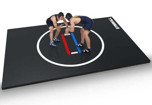 Wrestling Mat 6.6'x10'/10'x10' for Home Outdoor Indoor, 1.2" Thick Foldable XPE Jiu Jitsu Floor Exercise Mat for Gymnastics, PE Training, BJJ, MMA, Martial Art, Grappling, Judo, Boxing, Yoga
