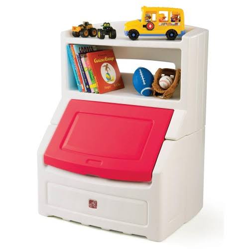 Step2 Lift and Hide Bookcase Storage Chest for Kids - Durable Plastic Toy Box B