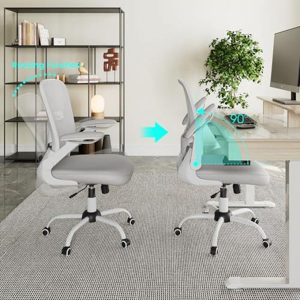 FDSHOIYN ERGONOMIC Ergonomic Office Chair  Comfortable Office Chair with Lumbar Support  Breathable Mesh Chair with Adjustable Height  Home Office Desk Chairs with Flip-up Armrests  Rolli - Curated Treasures Market