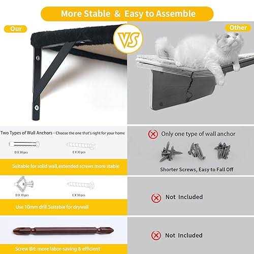 Modern Wall-Mounted Cat Furniture 5pcs Cat Wall Shelves Wooden Cat Climber Cat House, Bridge, Tree, Steps, and Scratcher - Pet Supplies online store