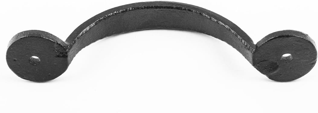 Renovators Supply Black Drawer Or Cabinet Door Pull Wrought Iron 4 7/8 Inch Antique Design Cabinet Or Drawer Handle Powder Coat Finish Includes Mounting Hardware Pack Of 12