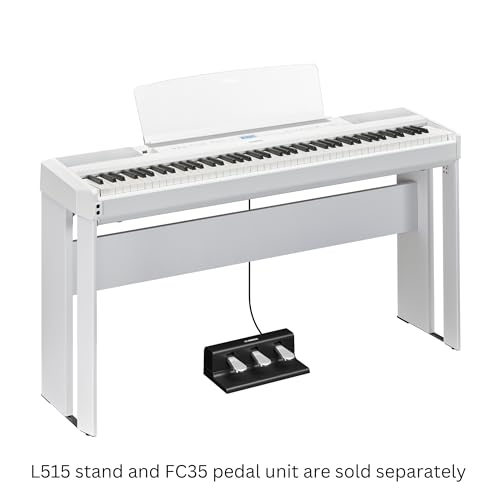 Yamaha 88-Key Weighted Portable Digital Piano Keyboard with Music Rest, Sustain Foot Switch, Built-in Speakers, USB Connectivity, Black (P45B)