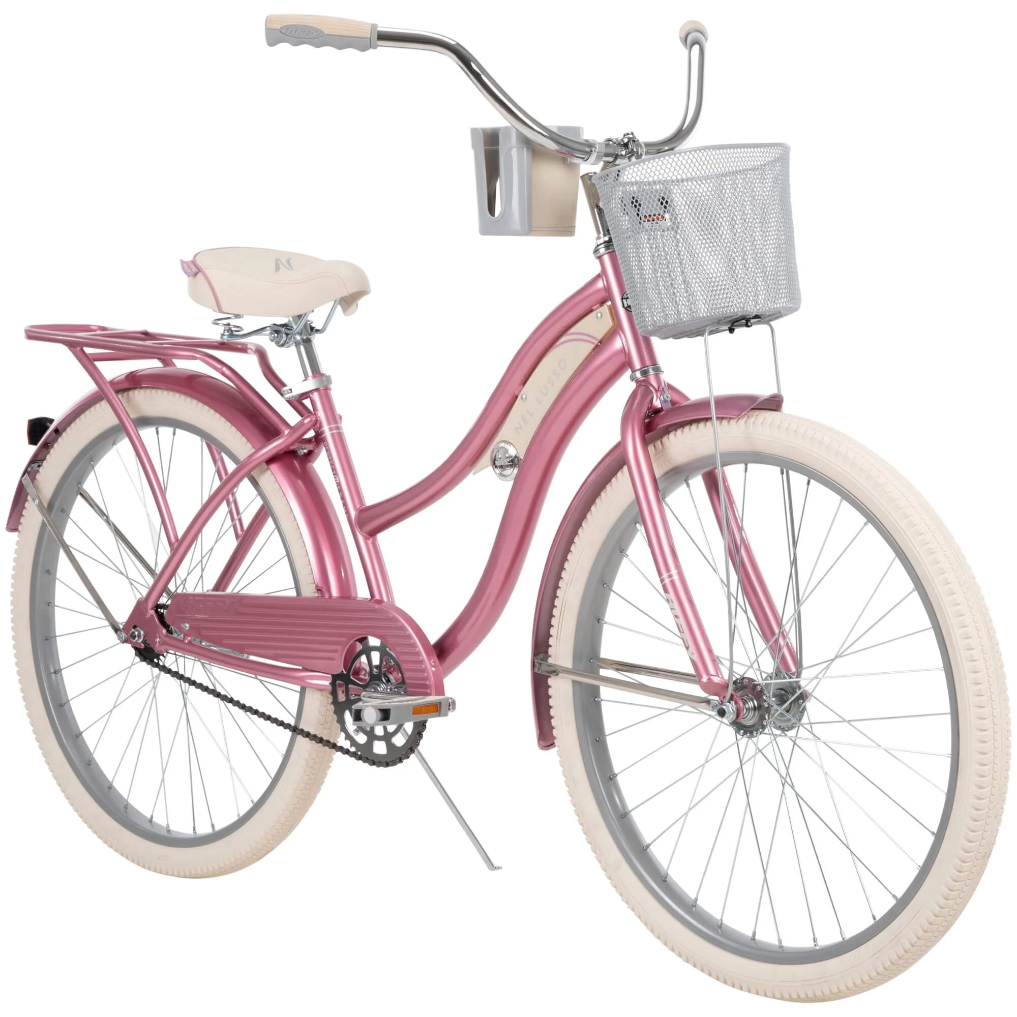 Huffy 26 Nel Lusso Classic Cruiser Bike with Perfect Fit Frame, Women's, Ages 13 Years, Light Blue