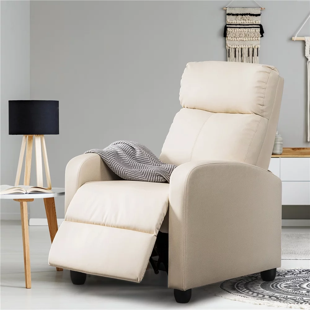 Yaheetech 2pcs Recliner Chair with Pocket Spring for Living Room, Beige