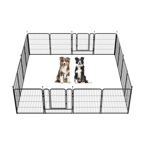 FXW Instant Dog Playpen, Portable Pet Fence for Outdoor, RV Trips, and Camping, 40inch, 16 Panels for Medium and Large Dogs│Patented