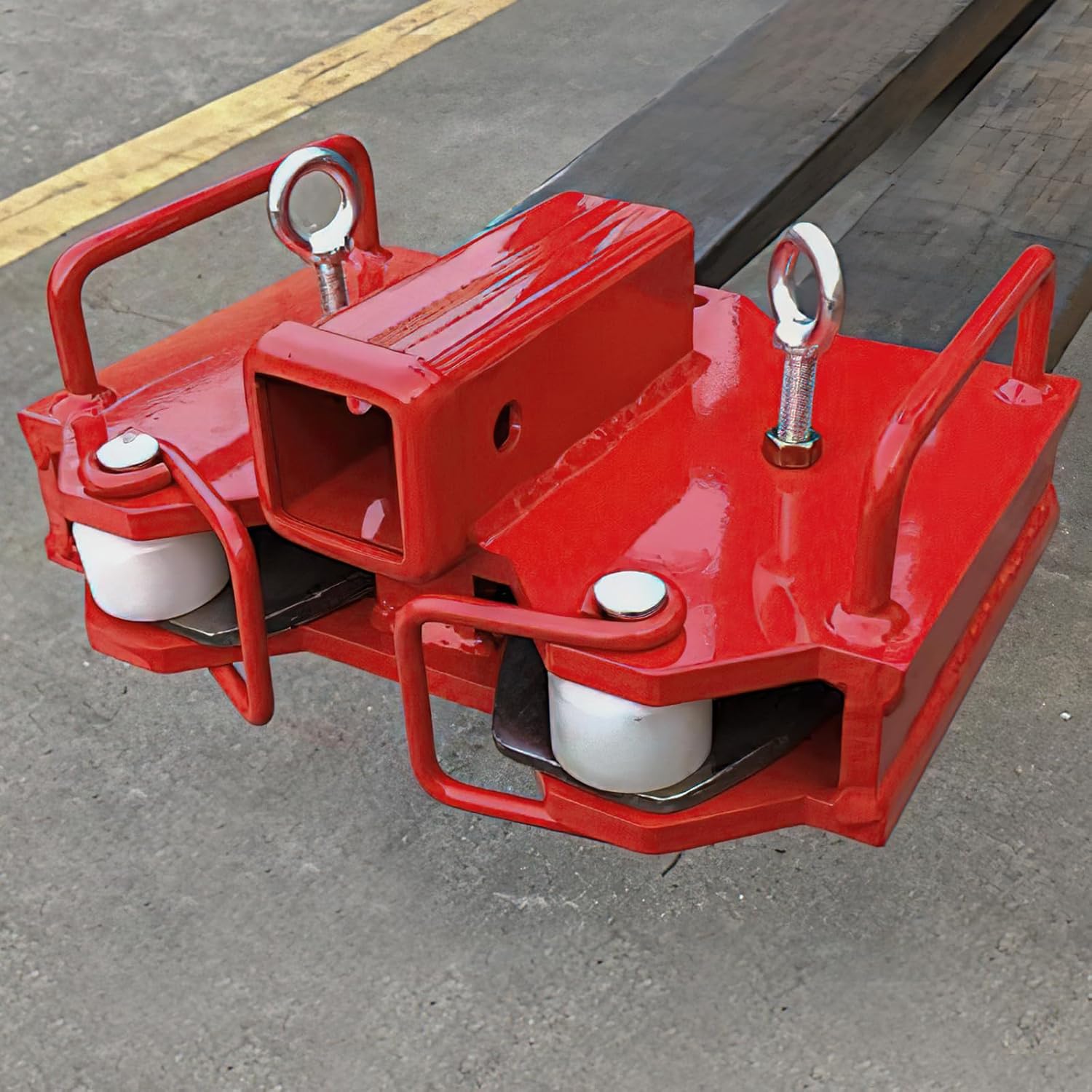 2" Trailer Hitch Receiver for Dual Pallet Forks, Forklift 2" Insert Towing Adapter Attachment