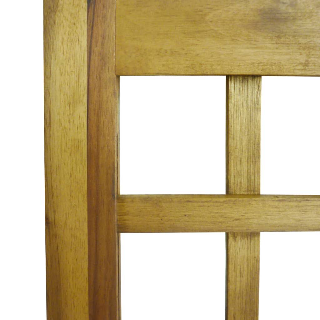 vidaXL 4-Panel Room Divider / Trellis Solid Acacia Wood 63x22x66.9x22