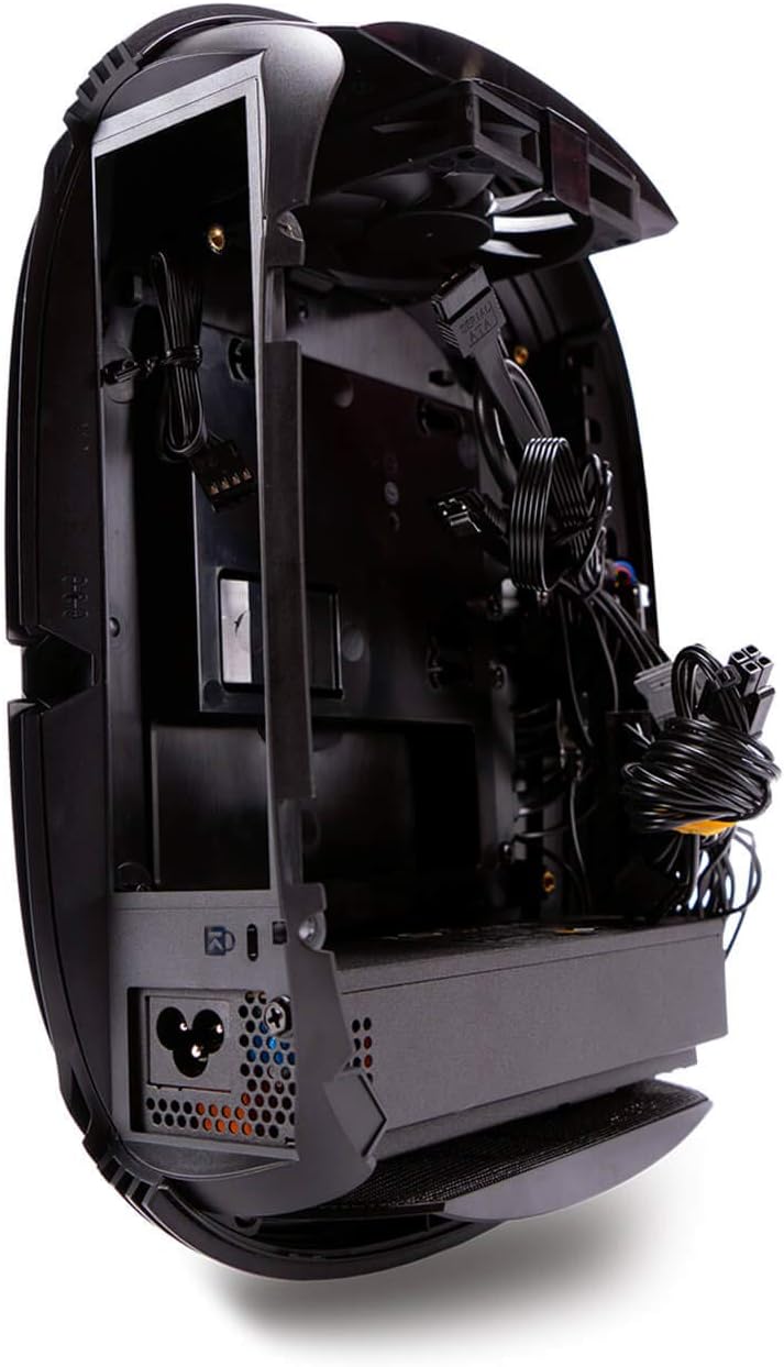 IN WIN B1 Mini-ITX Tower Case - 200W 80 Plus Gold Power Supply Included - Tempered Glass Top Panel - 80mm Side Fan (IW-CS-B1BLK-PS200W)