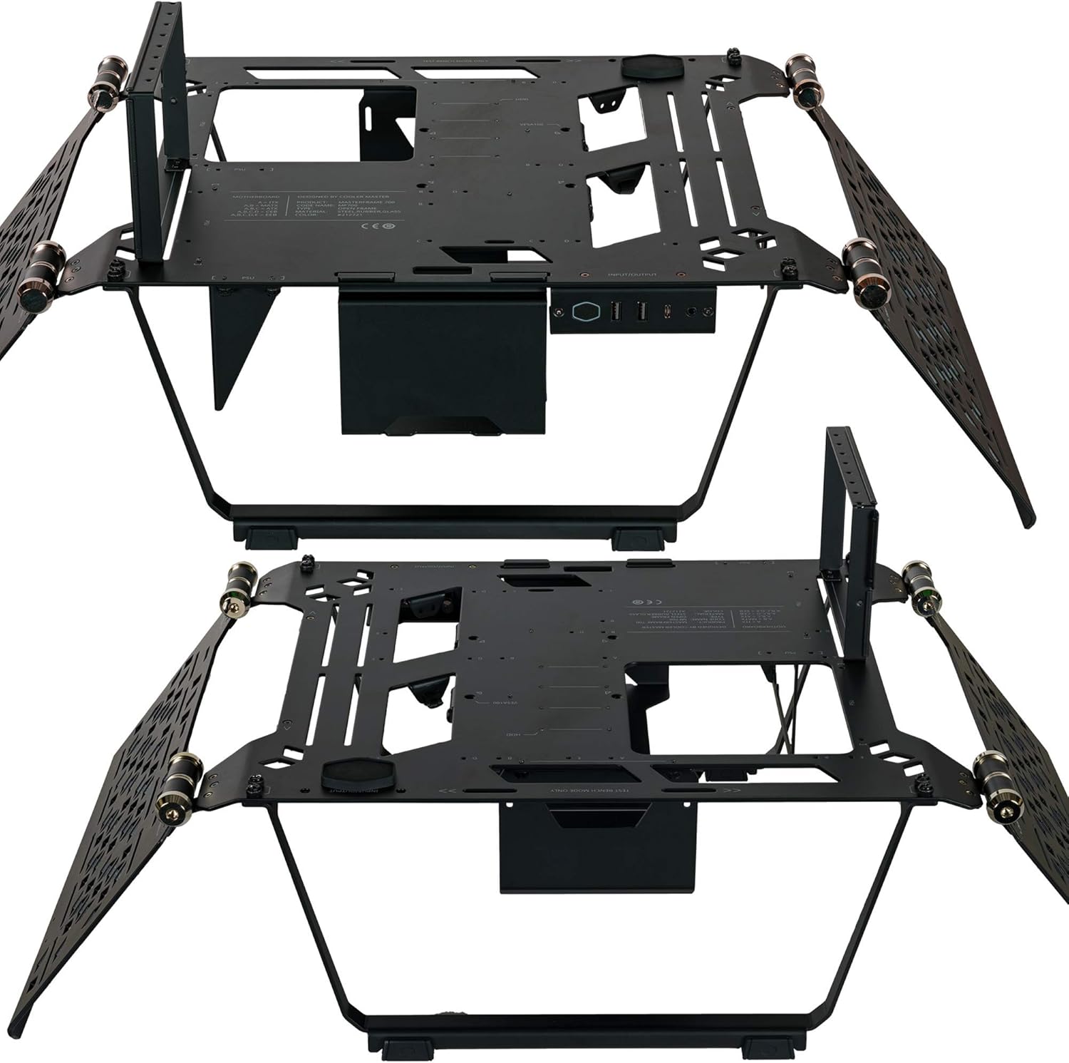 Cooler Master MasterFrame 700 Custom Test Bench/Open-Air ATX PC Case, Panoramic Tempered Glass, Premium Variable Friction Hinges, Built-in VESA Mount