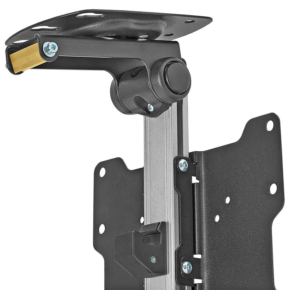 Cmple - Ceiling Cabinet TV Mount for 17-37 LED,LCD, Plasma TVs with Swiveling and Folding Mechanism - Black/Silver