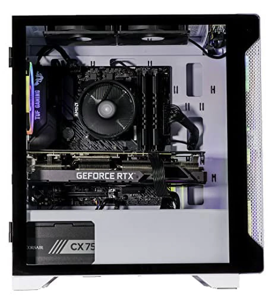 Velztorm Nix Custom Built Gaming Desktop PC Snow White (AMD Ryzen 5 5600X 6-Core, 16GB RAM, 1TB PCIe SSD, GeForce GTX 1650, 1xUSB 3.2, 3xUSB 3.0, 1xHDMI, Win 10 Home)