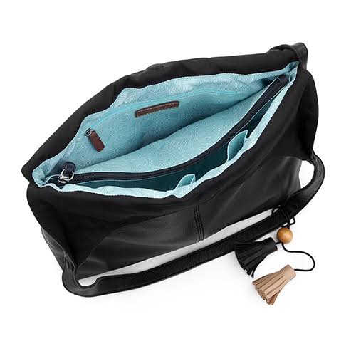 The Sak Huntley Leather Hobo - Black/Gold