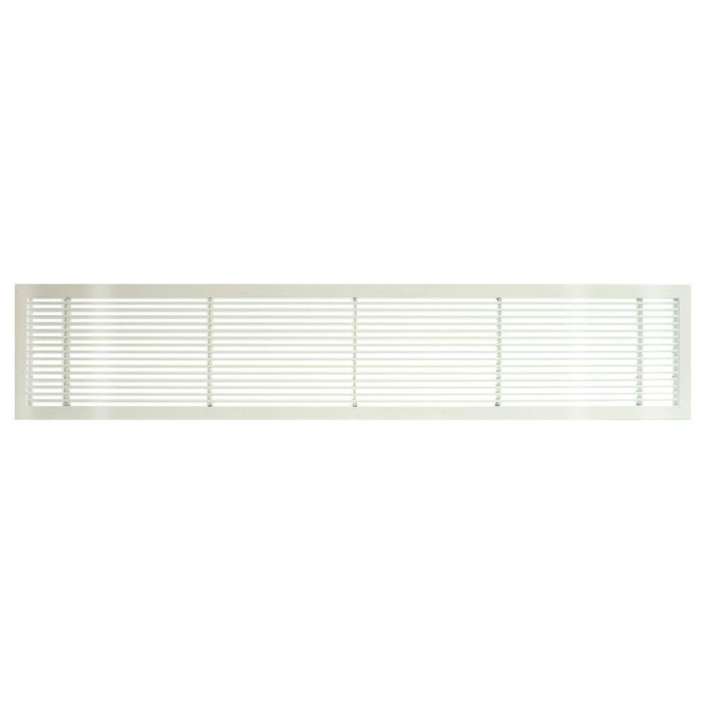 Architectural Grille 100080803 AG10 Series 8x22 x 8x22 Solid Aluminum Fixed Bar Supply/Return Air Vent GRILLE, White-Gloss