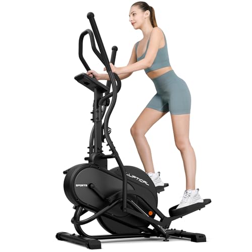 THERUN Elliptical Exercise Machine, 3-in-1 Cardio Climber Stepping Elliptical Machine for Home, Stair Stepper Elliptical Training Machines w/16 Levels Resistance, Pulse Sensor, LCD Monitor
