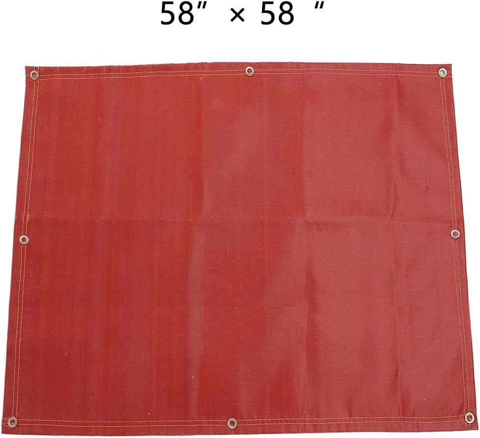 Fire Pit Mat—Silicone stove fire mat，Retardant | Fireproof | Heat Resistant，Ember Mat and Grill mat， Under the stove, Protect your deck, terrace, lawn or campground from embers，Washable (70”×58“)
